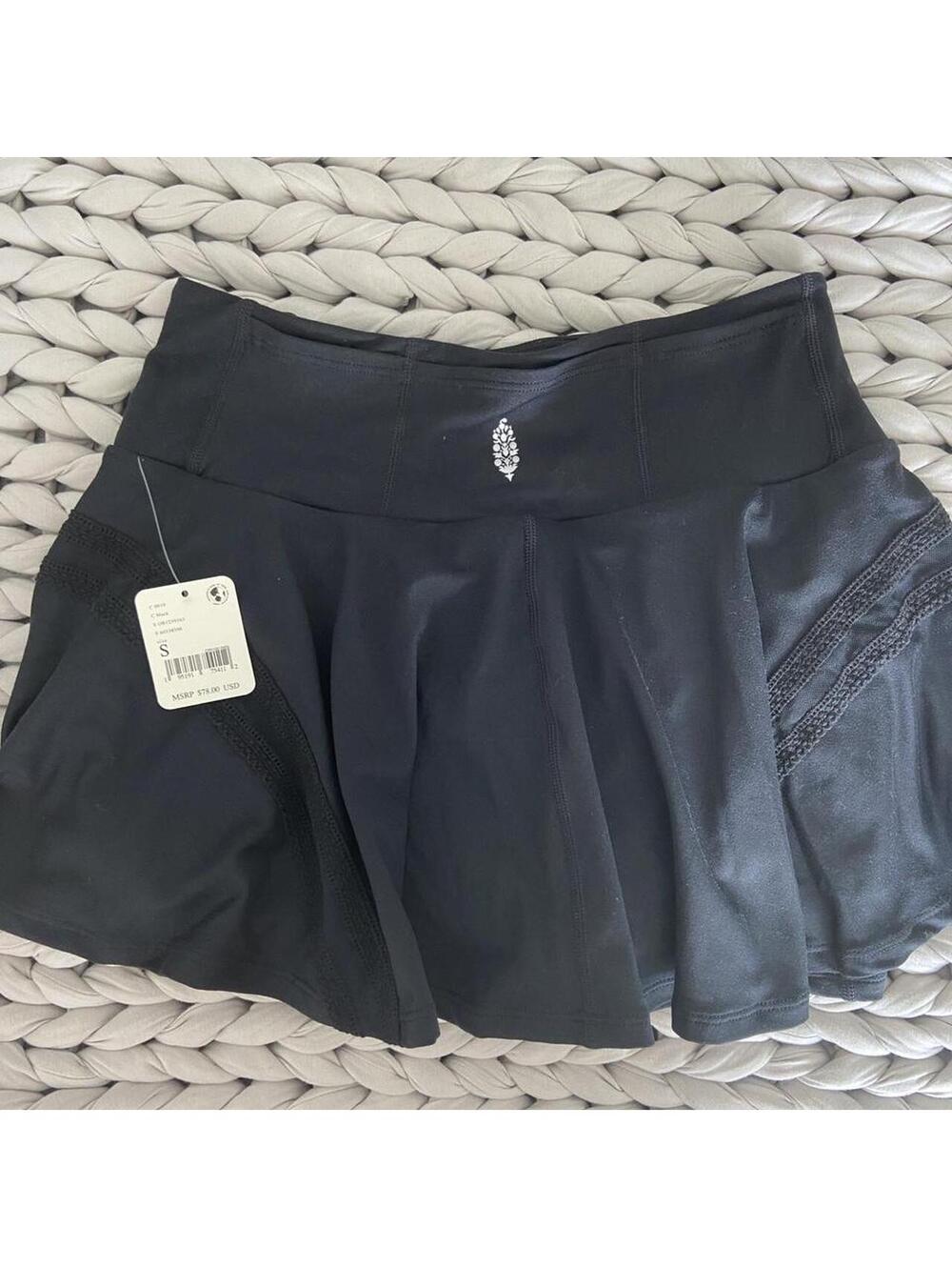 Free People movement athletic black tennis skirt skort size S - Picture 3 of 4